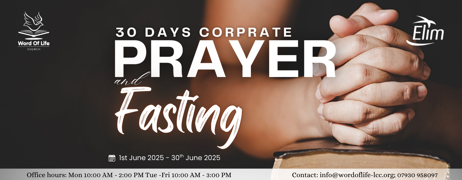 Corporate Prayer and Fasting
